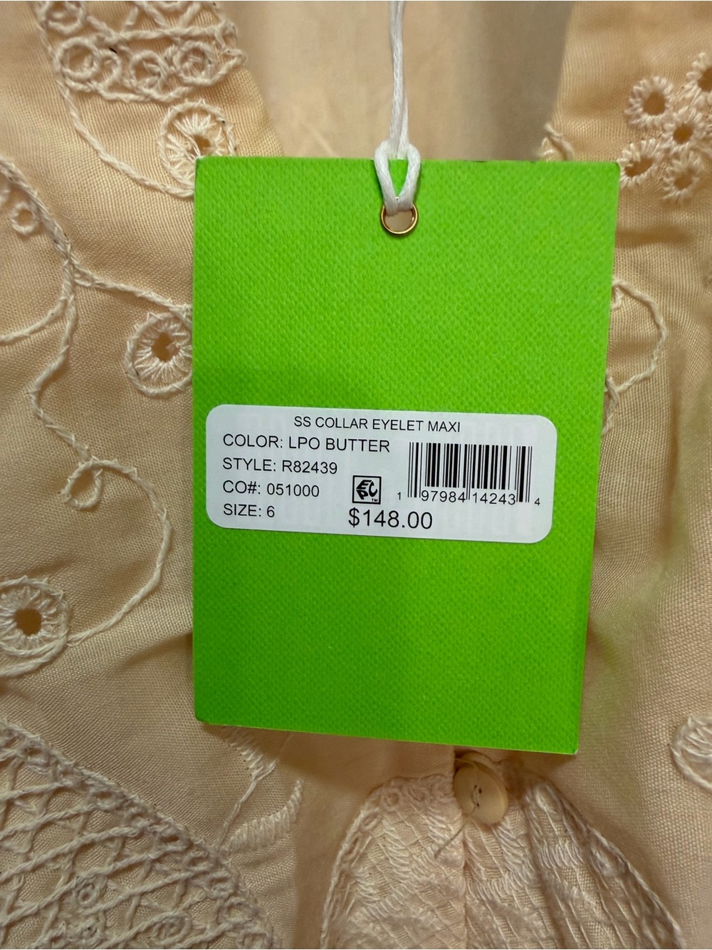 Sam Edelman Butter Yellow Eyelet Midi Dress - Picture 3 of 10